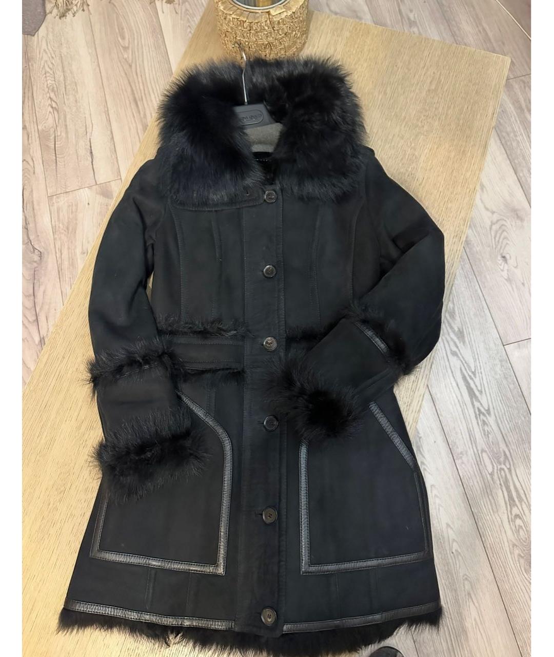 BURBERRY Черная замшевая дубленка, фото 5