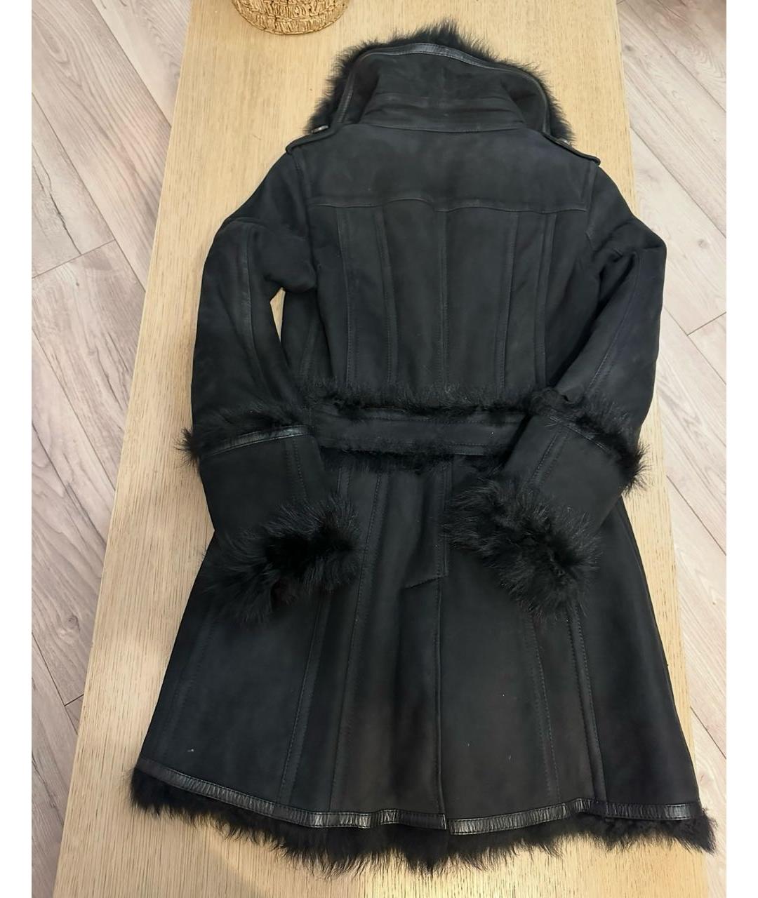 BURBERRY Черная замшевая дубленка, фото 2