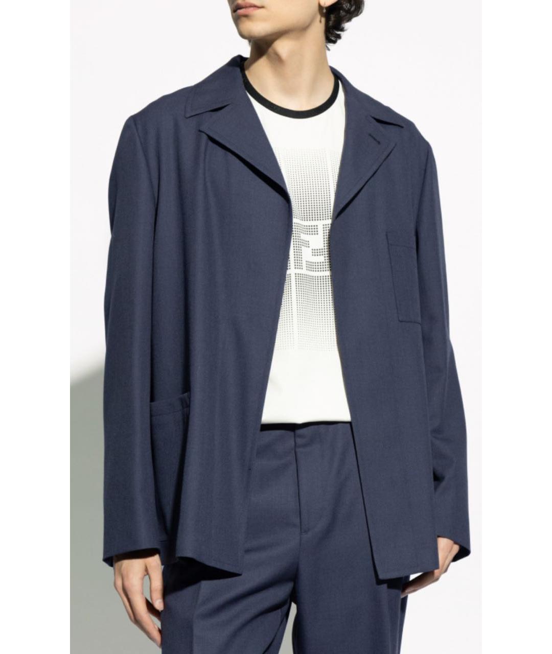 FENDI Темно-синяя шерстяная куртка, фото 3
