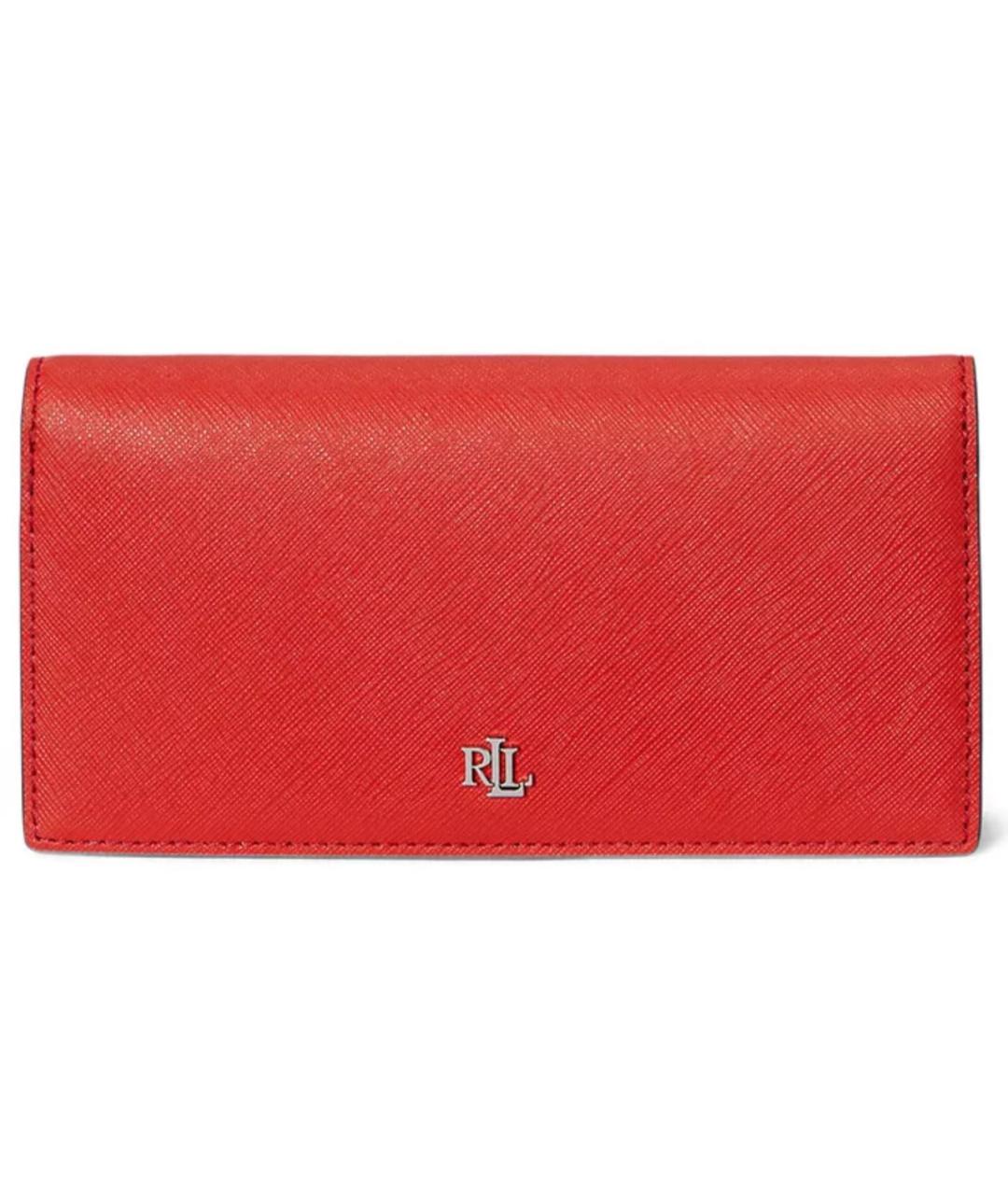 RALPH LAUREN Красный кожаный кошелек, фото 4