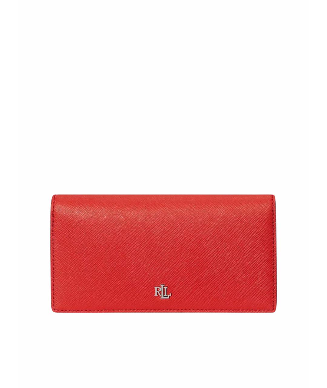 RALPH LAUREN Красный кожаный кошелек, фото 1