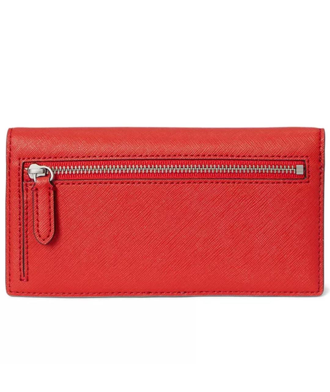 RALPH LAUREN Красный кожаный кошелек, фото 3