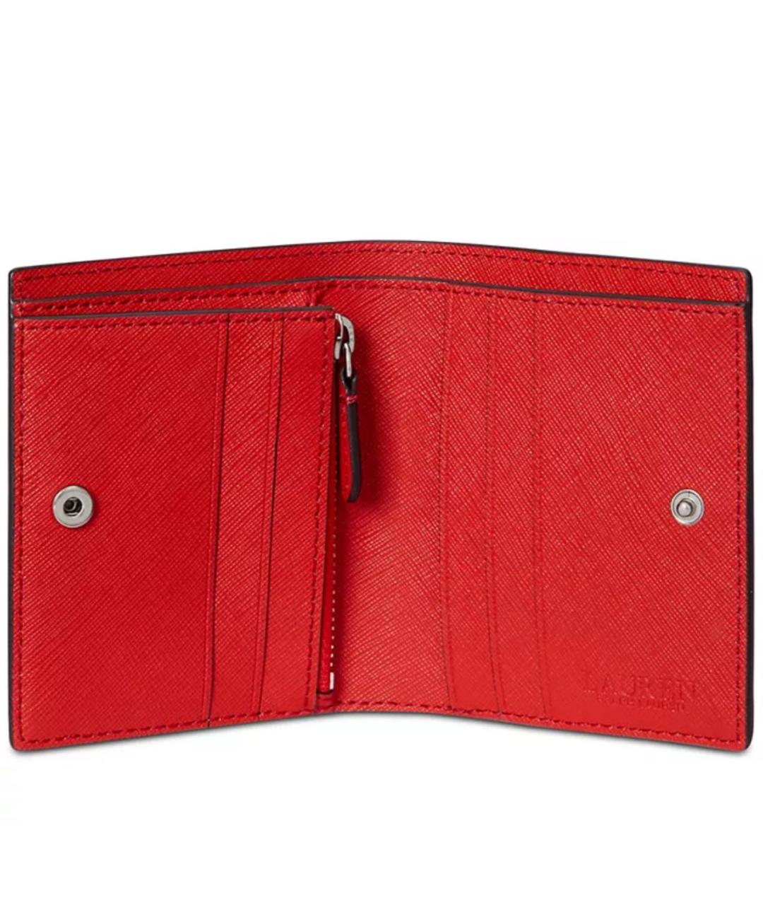 RALPH LAUREN Красный кожаный кошелек, фото 3