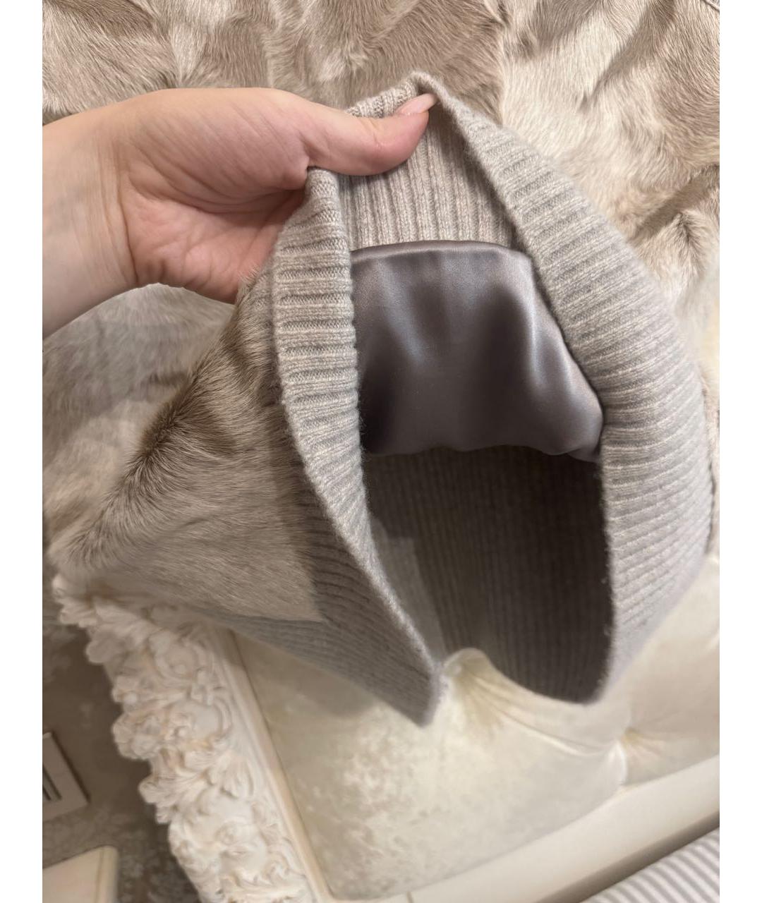 YVES SALOMON Бежевый кашемировый джемпер / свитер, фото 4