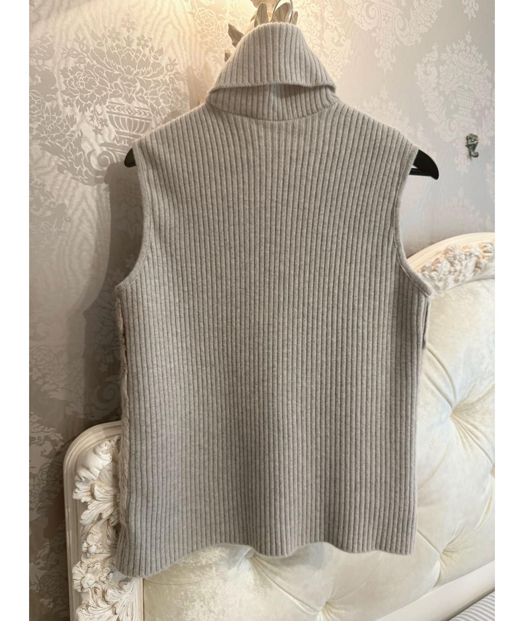 YVES SALOMON Бежевый кашемировый джемпер / свитер, фото 2