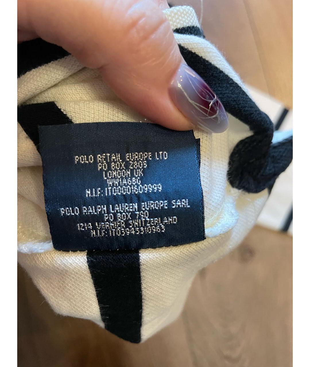 POLO RALPH LAUREN Мульти хлопковое поло с длинным рукавом, фото 4