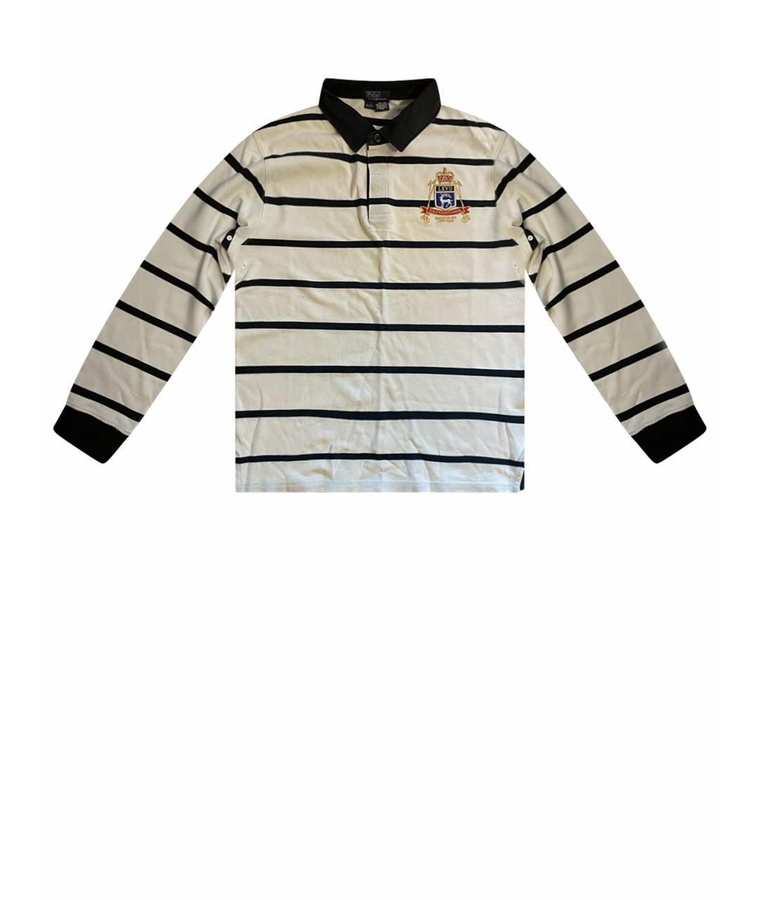 POLO RALPH LAUREN Мульти хлопковое поло с длинным рукавом, фото 1