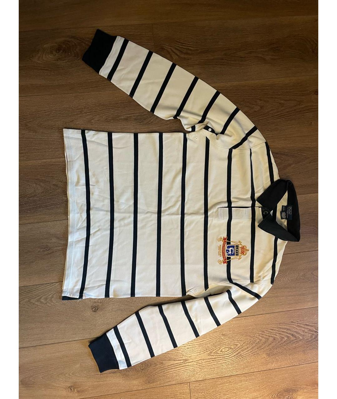 POLO RALPH LAUREN Мульти хлопковое поло с длинным рукавом, фото 5