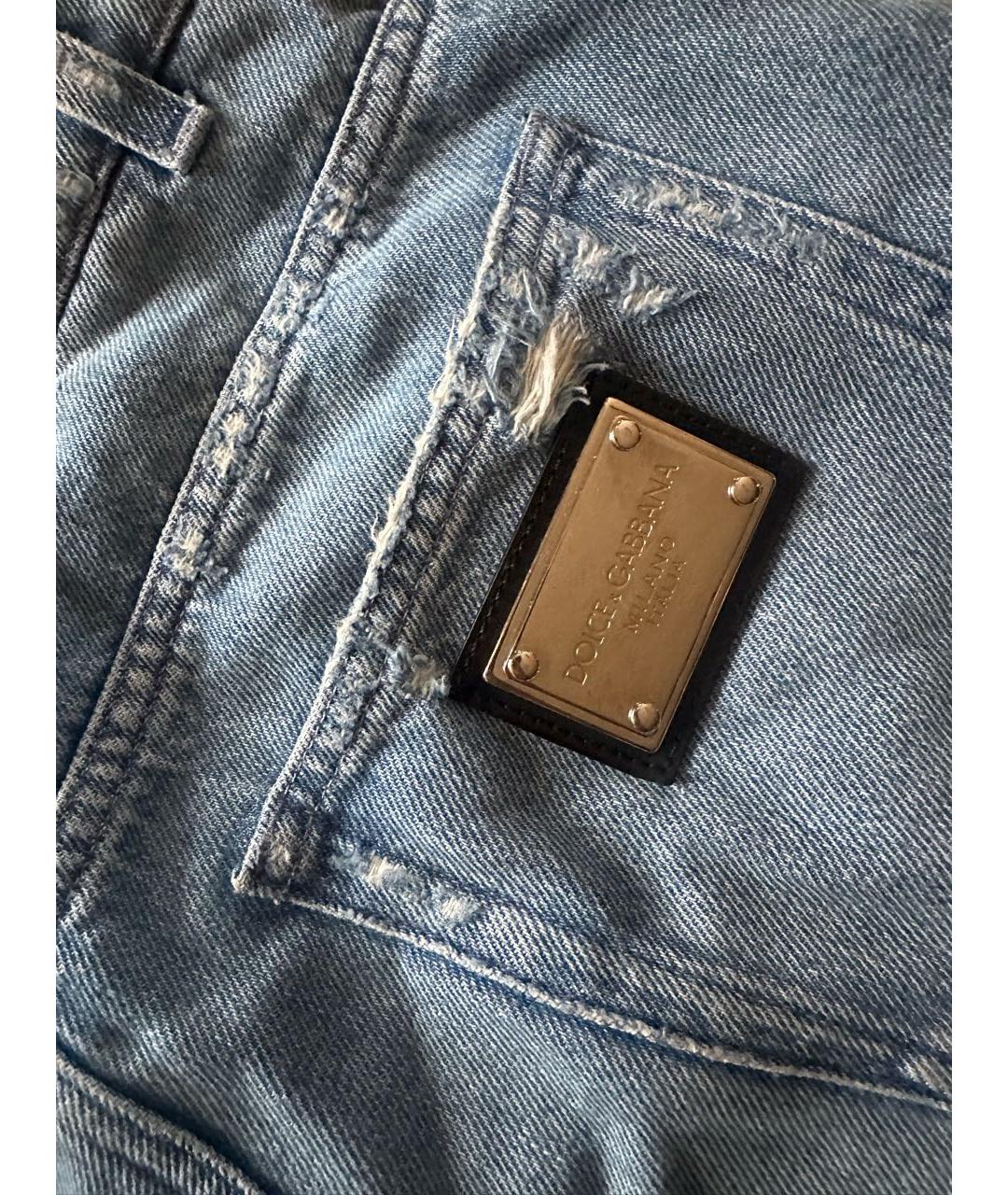 DOLCE&GABBANA Голубые джинсы слим, фото 6