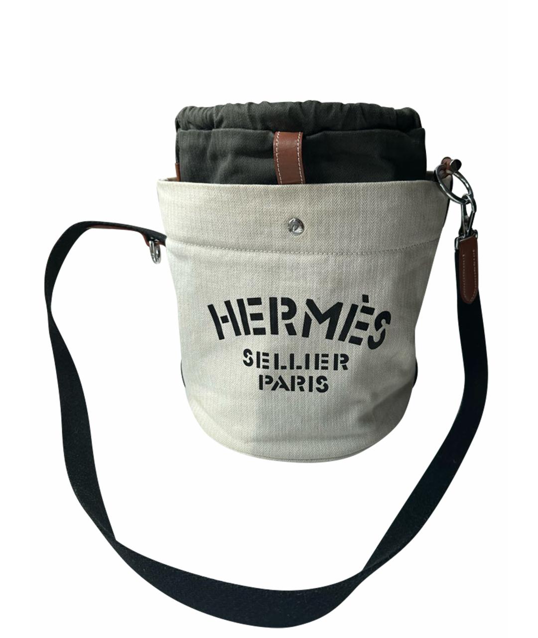 HERMES Бежевая деним сумка через плечо, фото 1