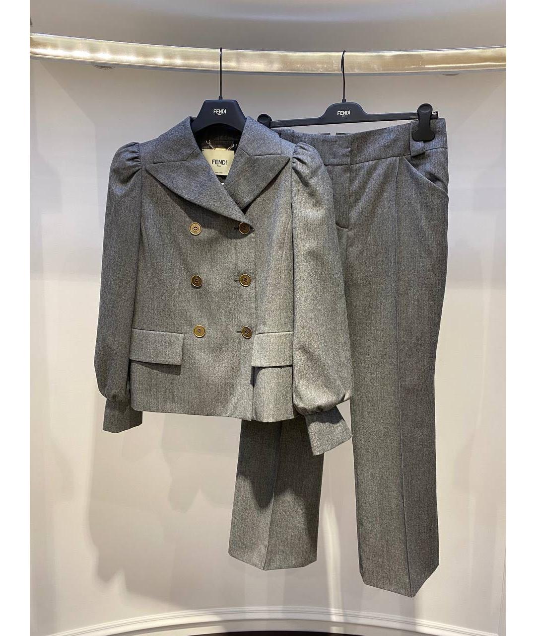FENDI Серый костюм с брюками, фото 4