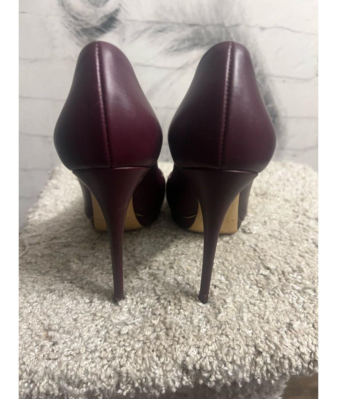 CASADEI Бордовые кожаные туфли, фото 4