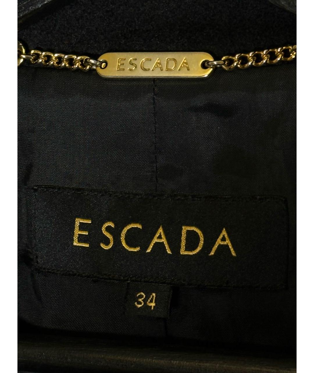 ESCADA Черное шерстяное пальто, фото 2