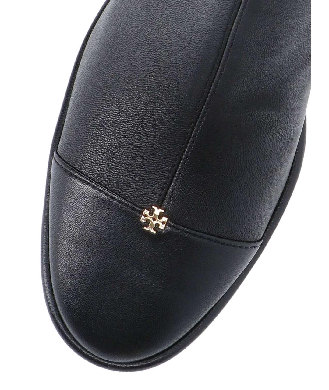 TORY BURCH Черные кожаные сапоги, фото 5