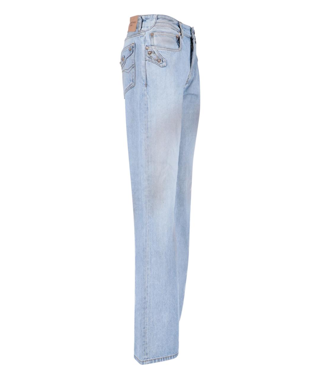 BALENCIAGA Голубые хлопковые прямые джинсы, фото 3