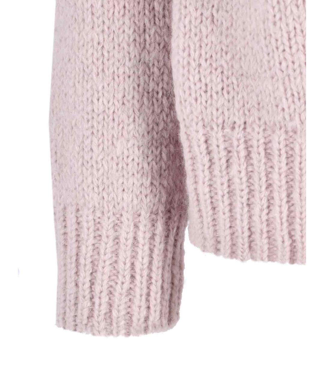 JIL SANDER Розовый шерстяной кардиган, фото 3