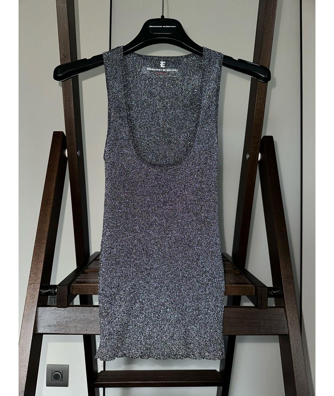 ERMANNO SCERVINO Серебряная майка, фото 5