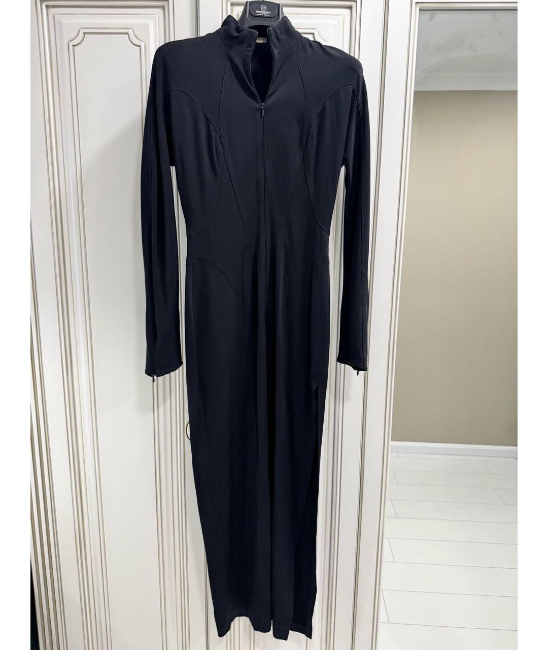 MUGLER VINTAGE Черное вискозное вечернее платье, фото 5