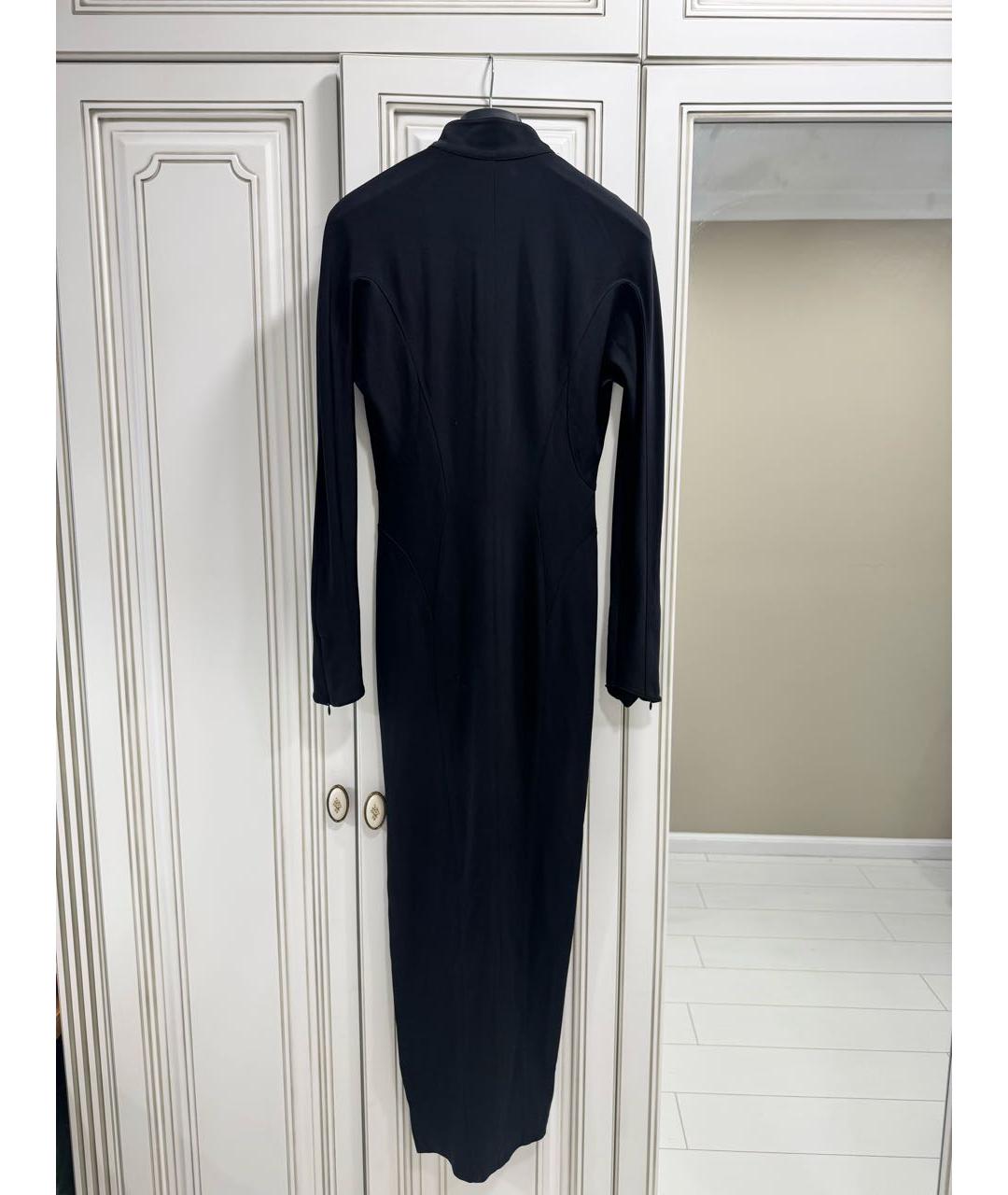 MUGLER VINTAGE Черное вискозное вечернее платье, фото 2