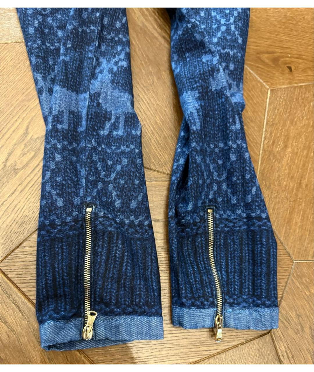 DOLCE&GABBANA Синие хлопко-эластановые джинсы слим, фото 4