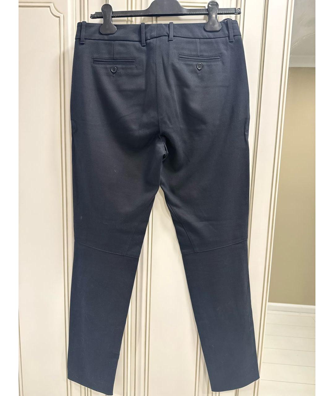 LORO PIANA Черные хлопковые прямые брюки, фото 2