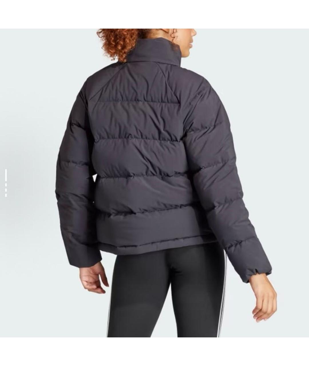 ADIDAS Черный полиэстеровый пуховик, фото 3