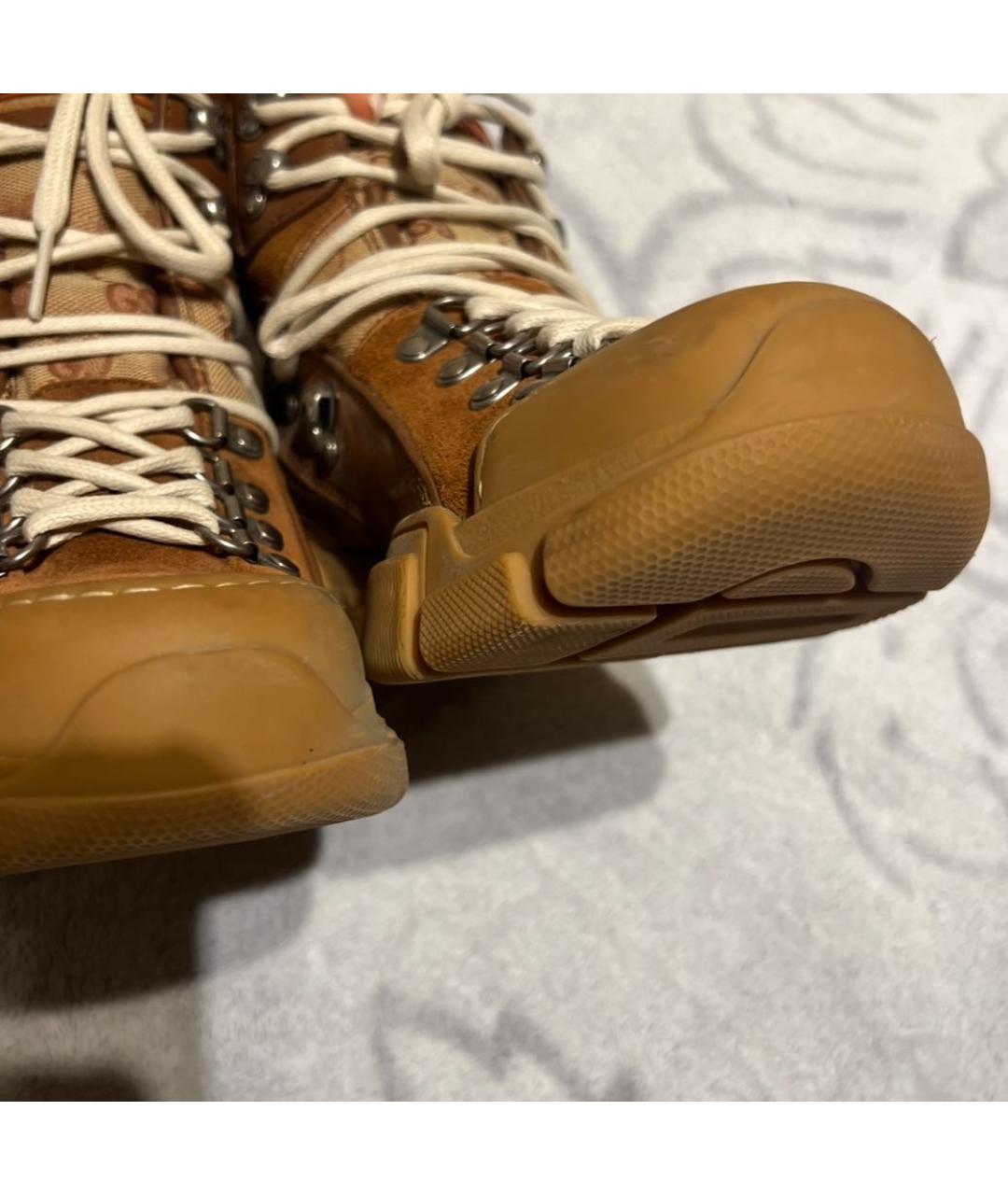 GUCCI Коричневые замшевые ботинки, фото 4