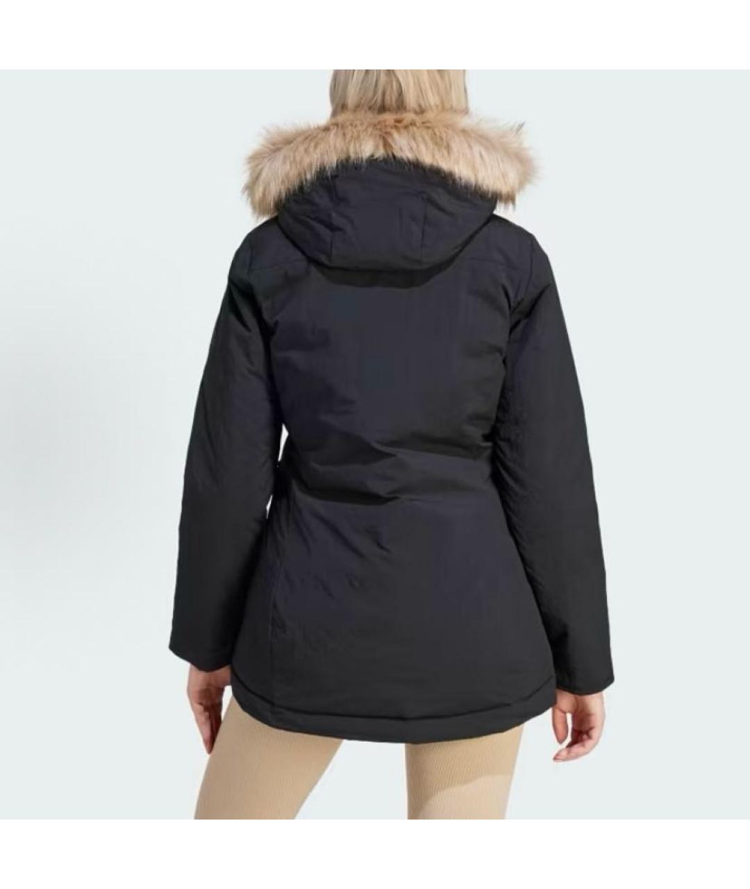 ADIDAS Черная полиамидовая куртка, фото 3