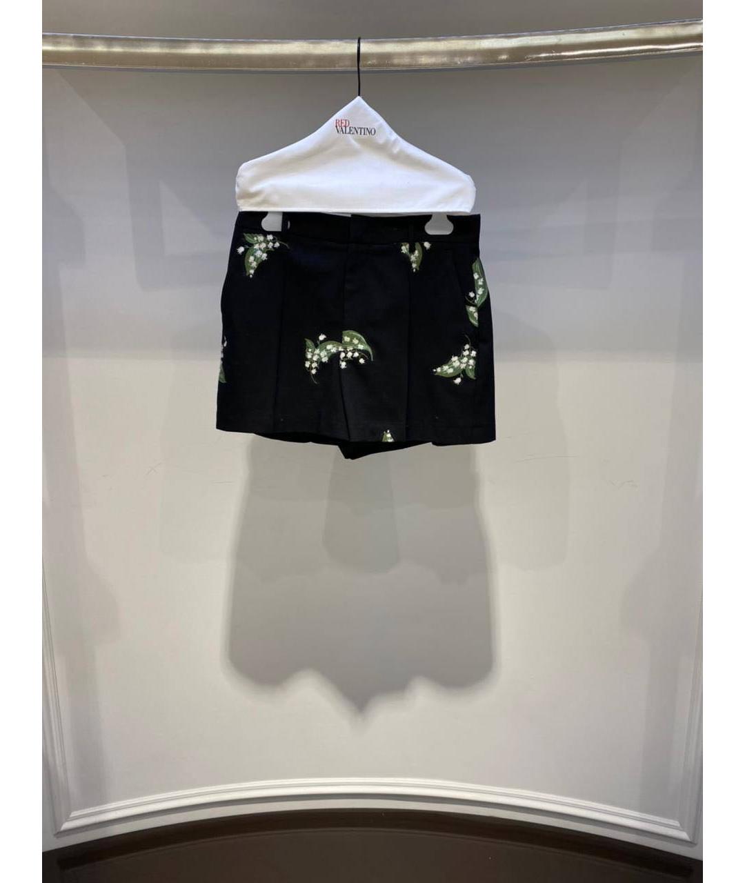 RED VALENTINO Черные шерстяные шорты, фото 3