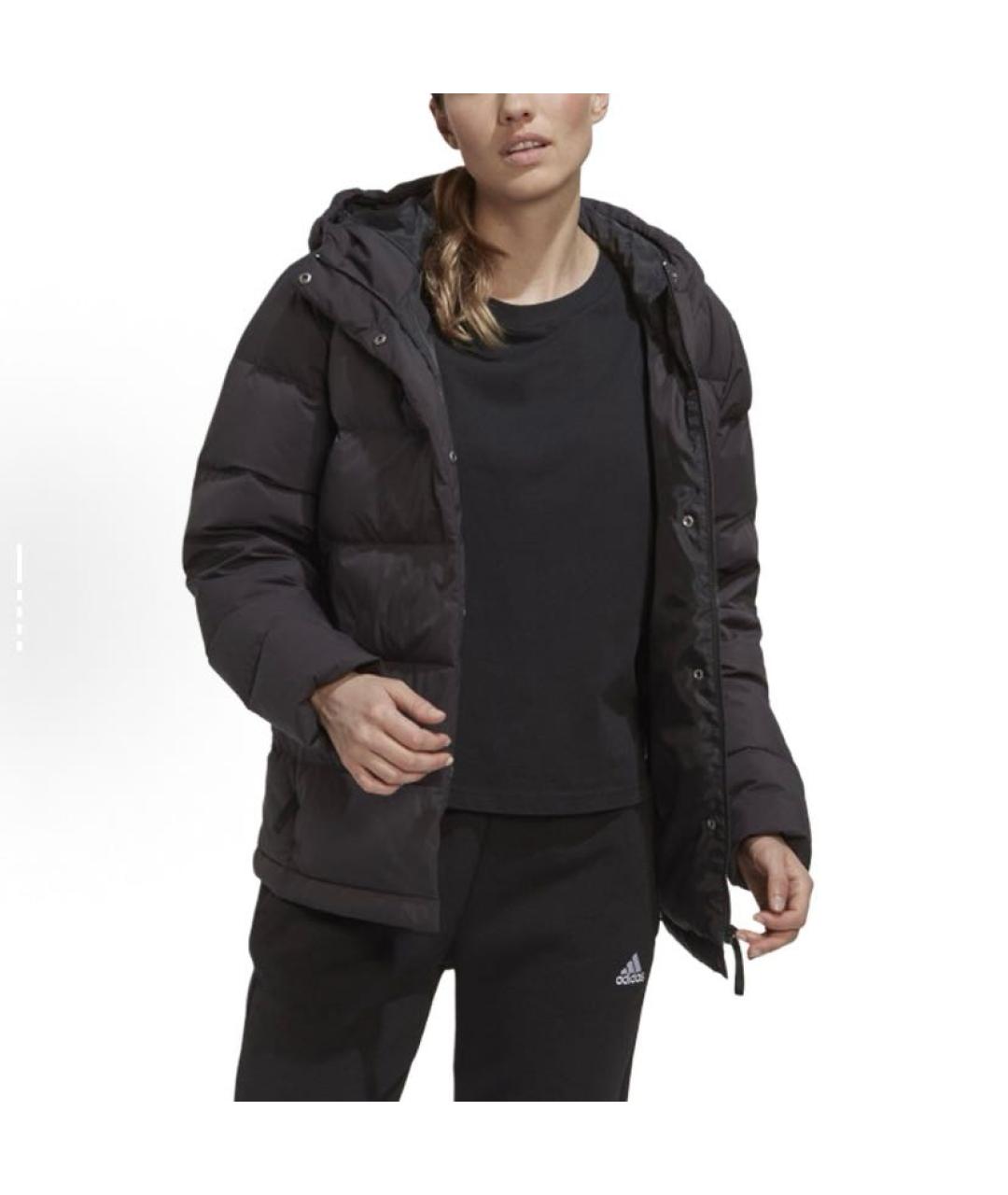 ADIDAS Черный полиэстеровый пуховик, фото 2