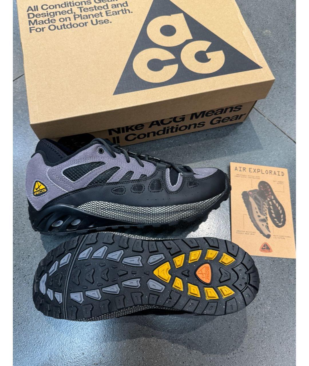 NIKE ACG Антрацитовые низкие кроссовки / кеды, фото 7