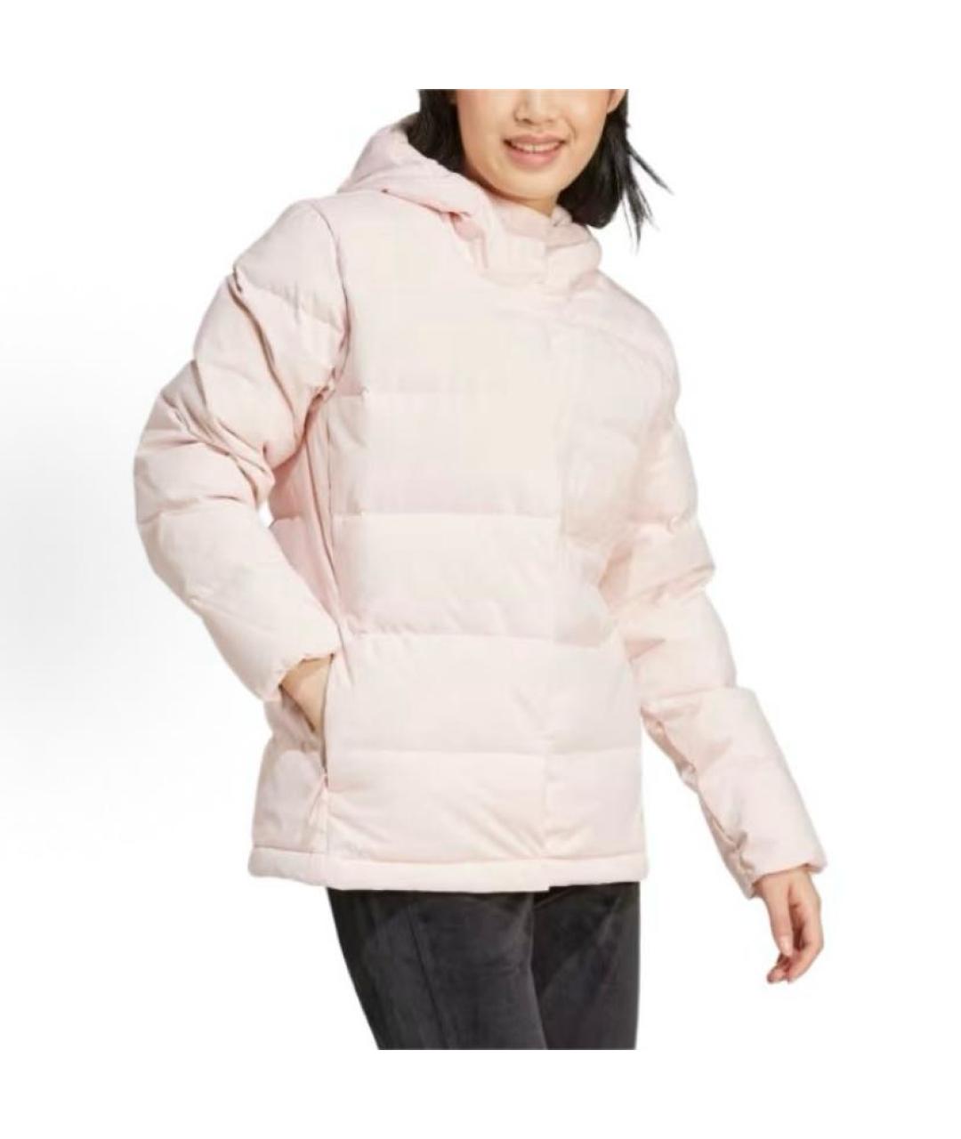 ADIDAS Коралловый полиэстеровый пуховик, фото 3
