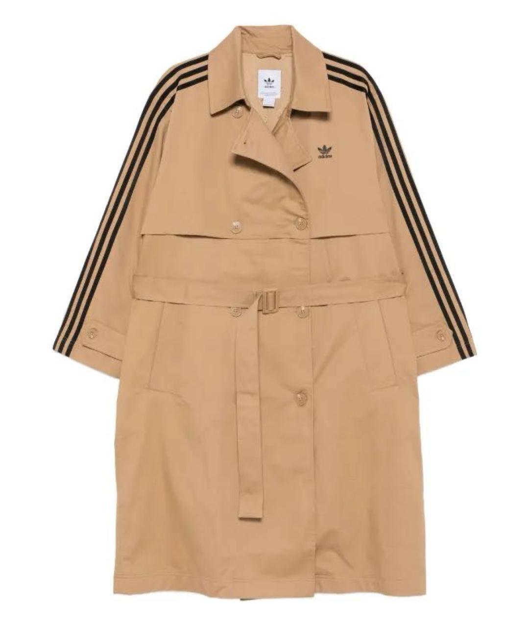 ADIDAS Бежевый вискозный тренч/плащ, фото 6