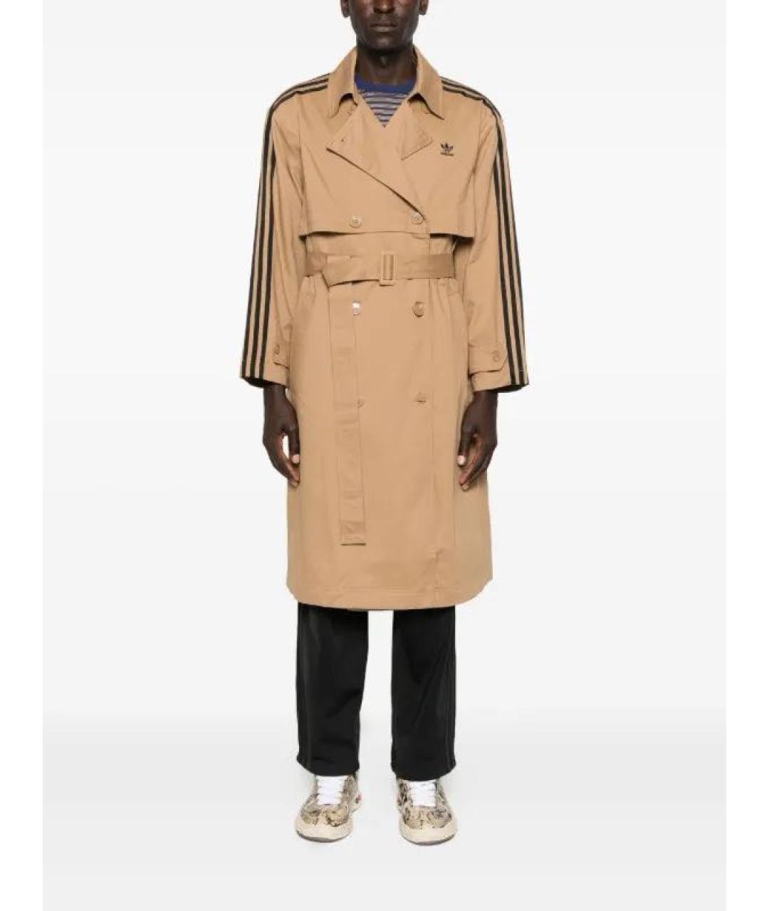 ADIDAS Бежевый вискозный тренч/плащ, фото 2