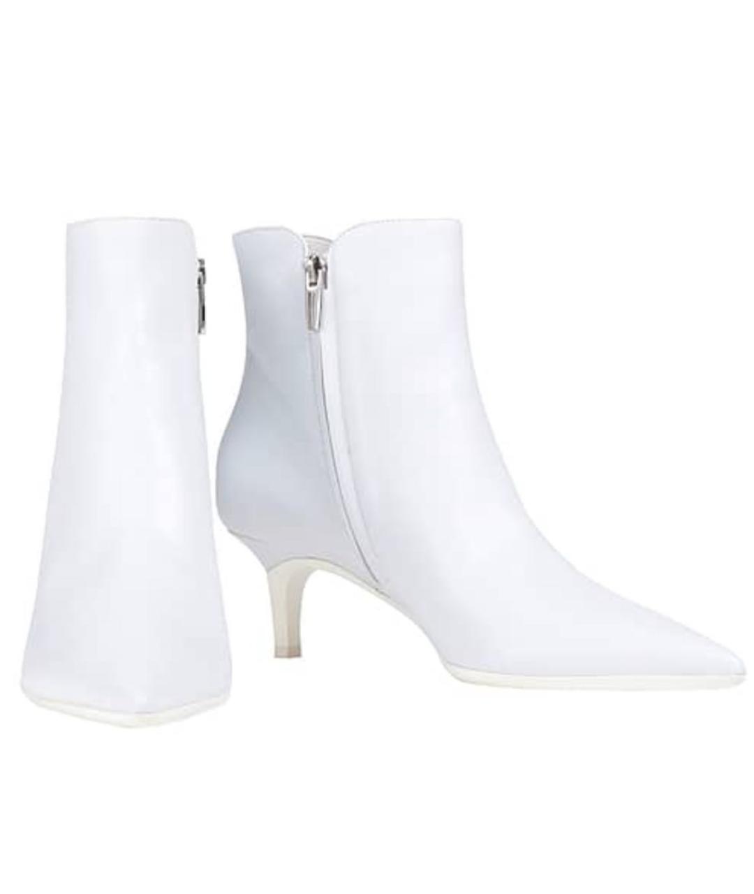 GIANVITO ROSSI Белые кожаные полусапоги, фото 3