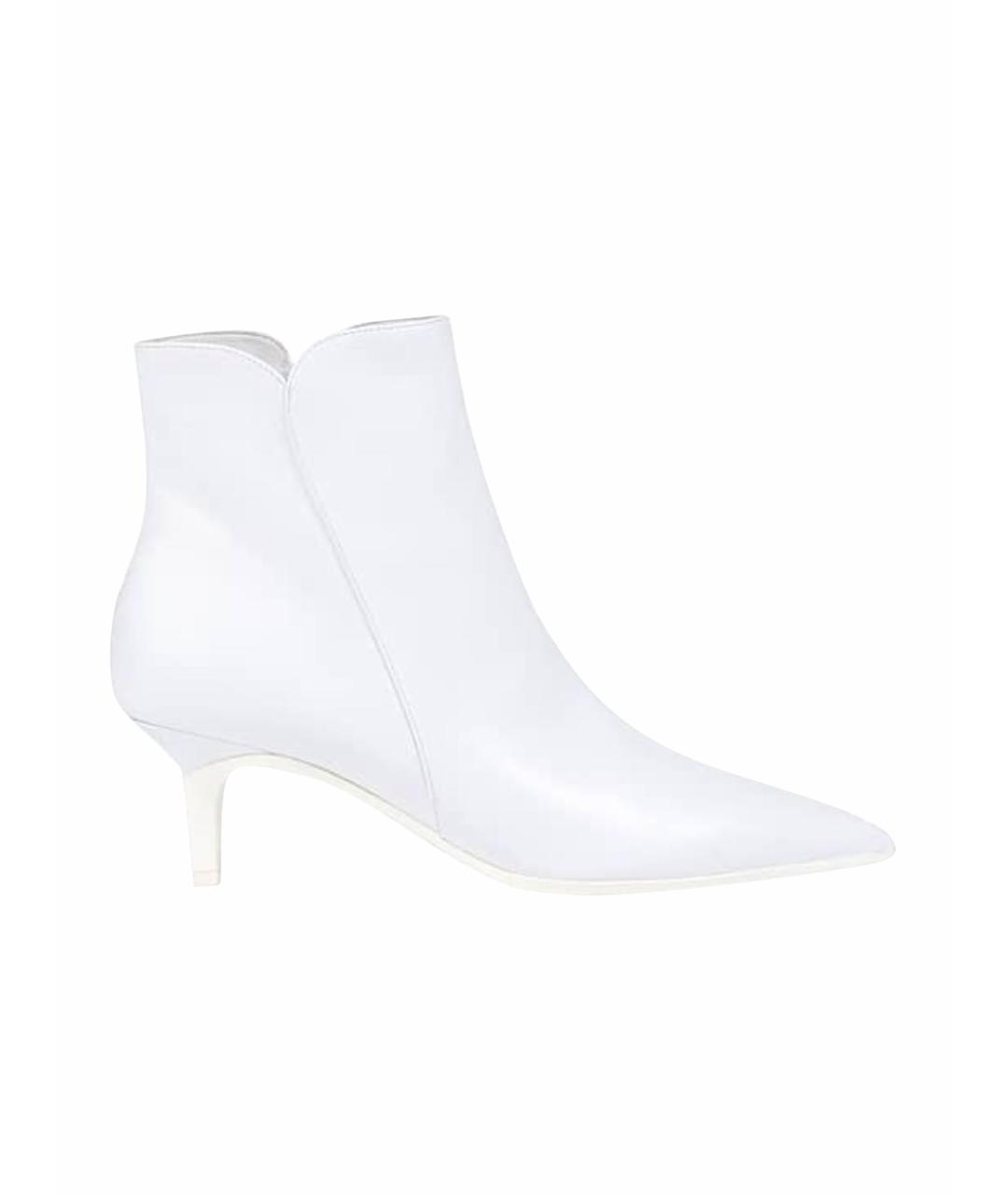 GIANVITO ROSSI Белые кожаные полусапоги, фото 1