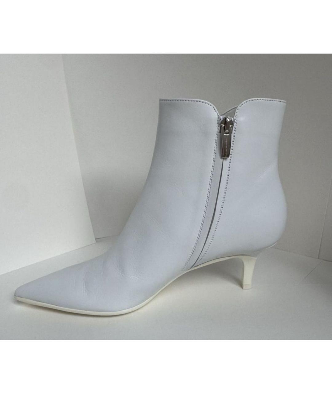 GIANVITO ROSSI Белые кожаные полусапоги, фото 7
