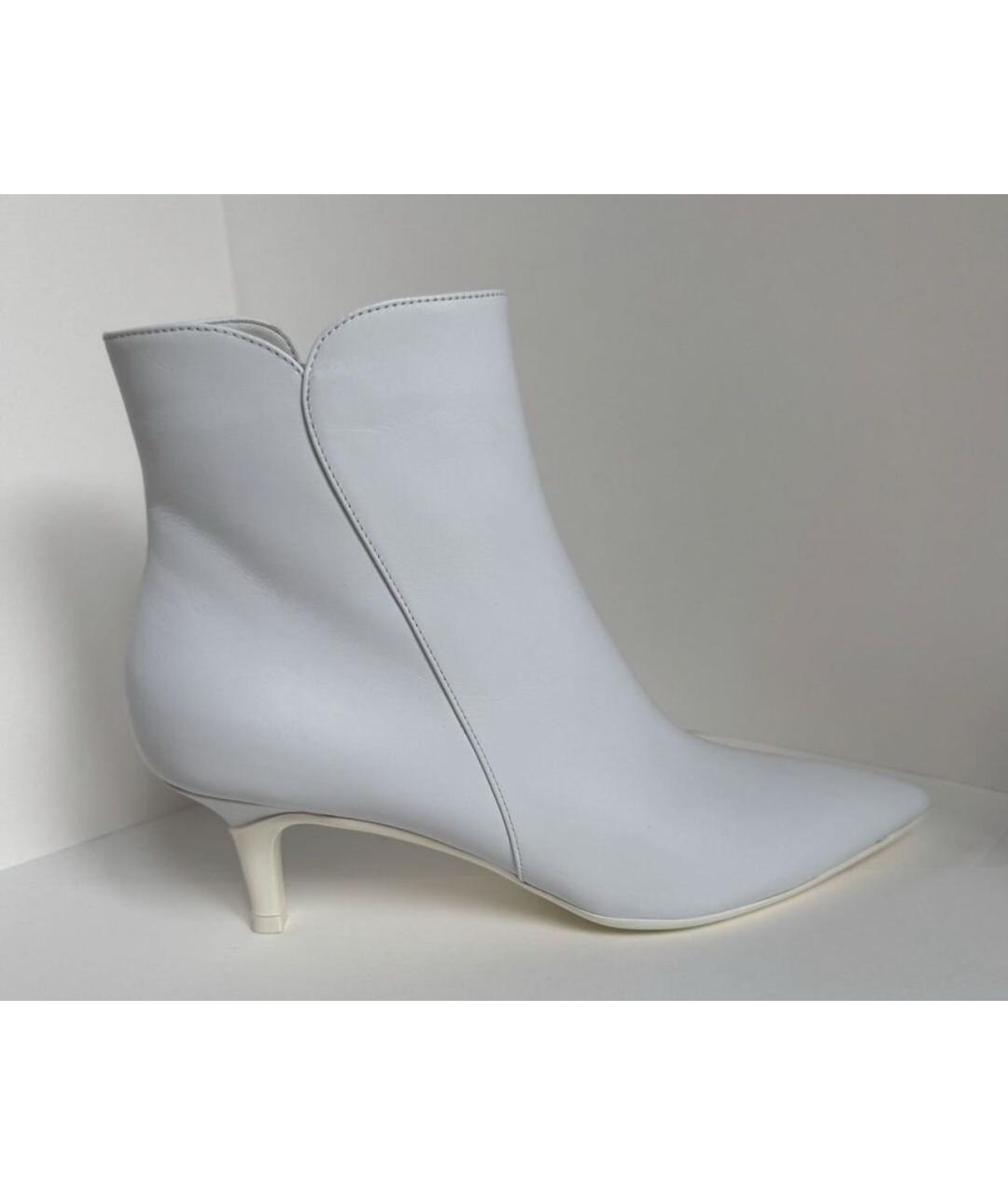 GIANVITO ROSSI Белые кожаные полусапоги, фото 6