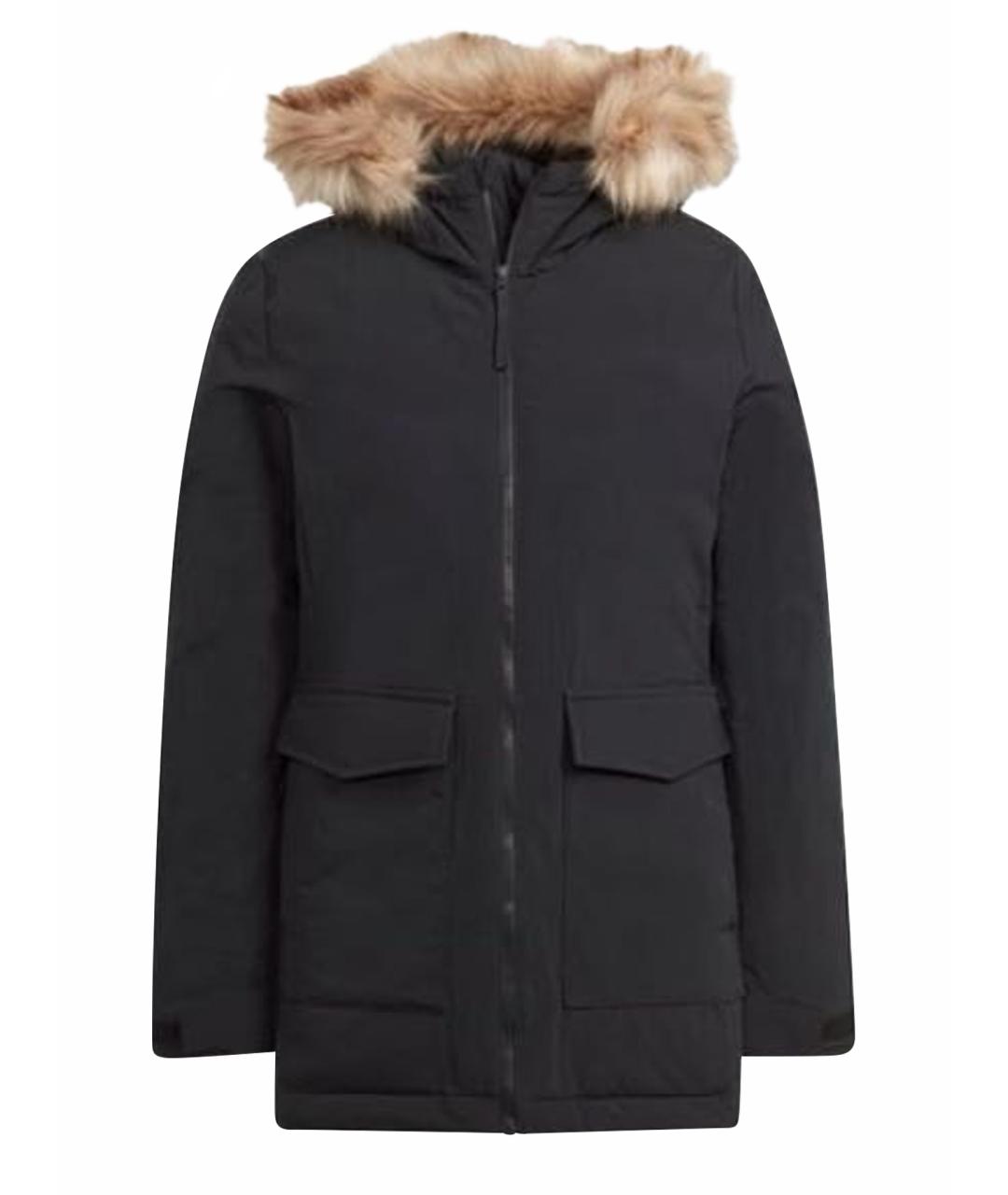 ADIDAS Черный полиамидовый пуховик, фото 1