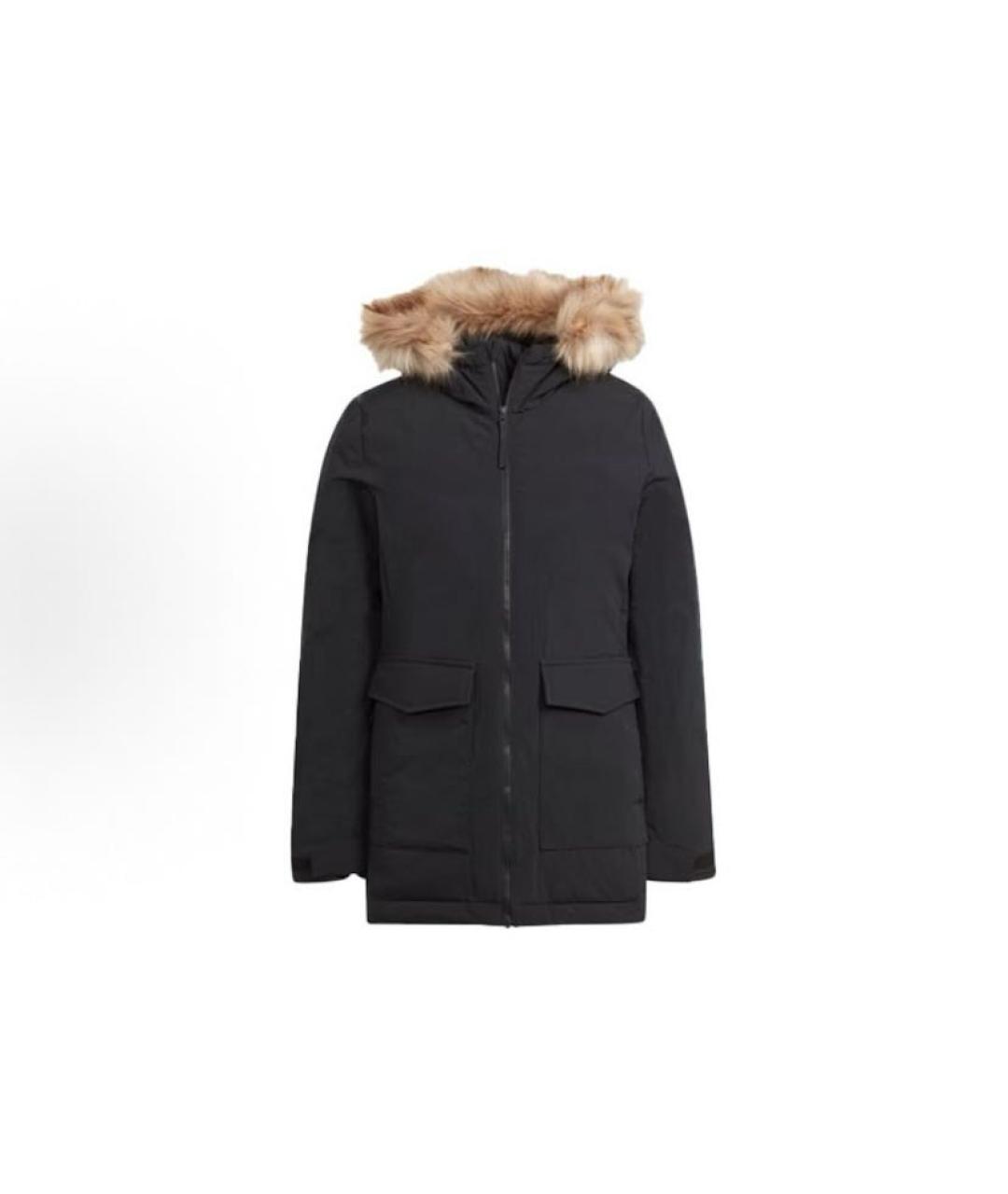 ADIDAS Черный полиамидовый пуховик, фото 5