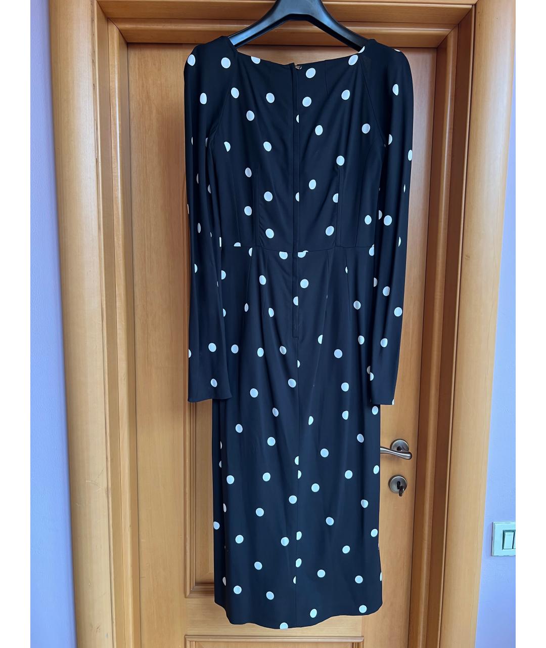 DOLCE&GABBANA Черное шелковое коктейльное платье, фото 2