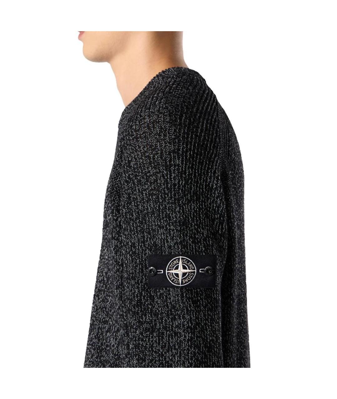 STONE ISLAND Серебрянный шерстяной джемпер / свитер, фото 5