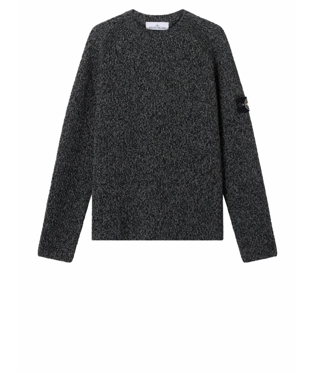 STONE ISLAND Серебрянный шерстяной джемпер / свитер, фото 1