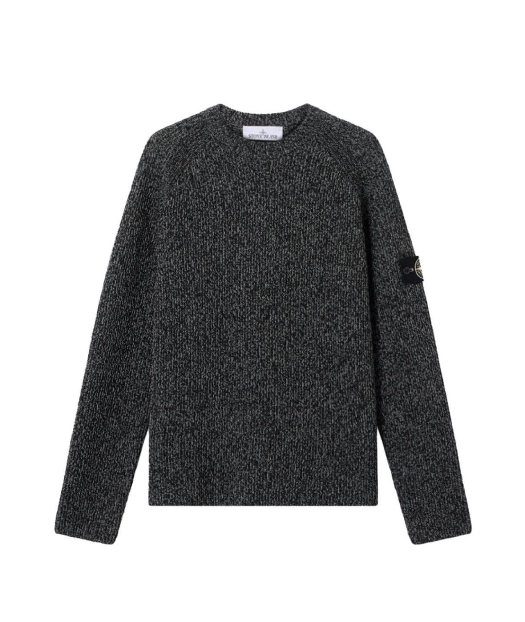 STONE ISLAND Серебрянный шерстяной джемпер / свитер, фото 6