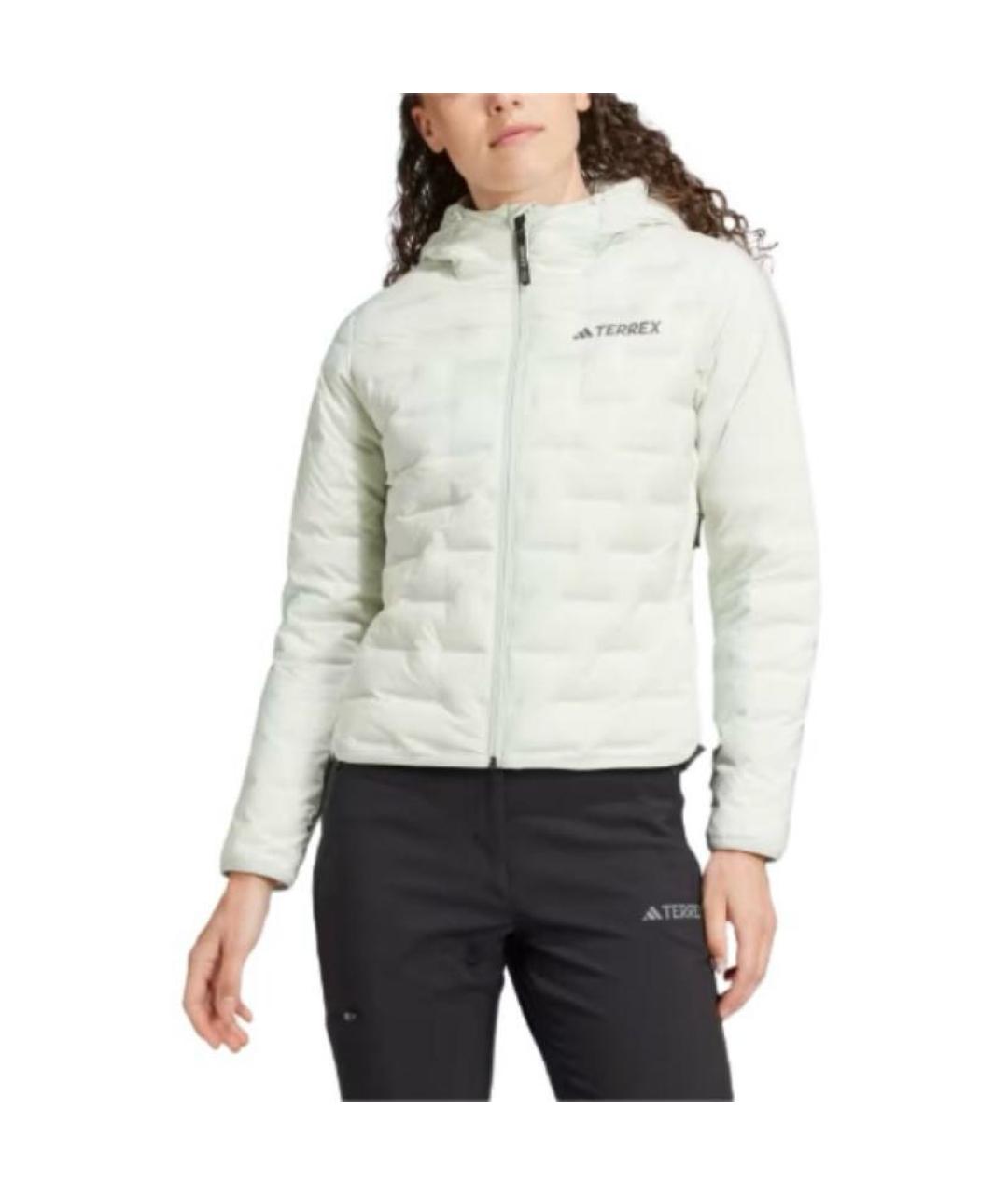 ADIDAS Бежевый полиамидовый пуховик, фото 4