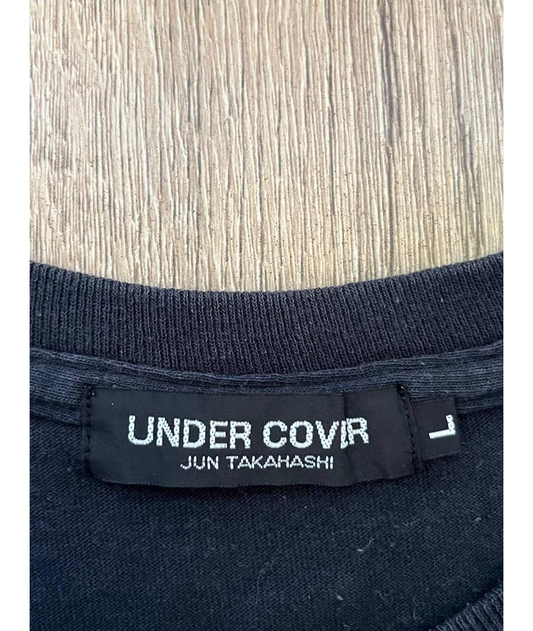 UNDERCOVER Черная хлопковая футболка, фото 4