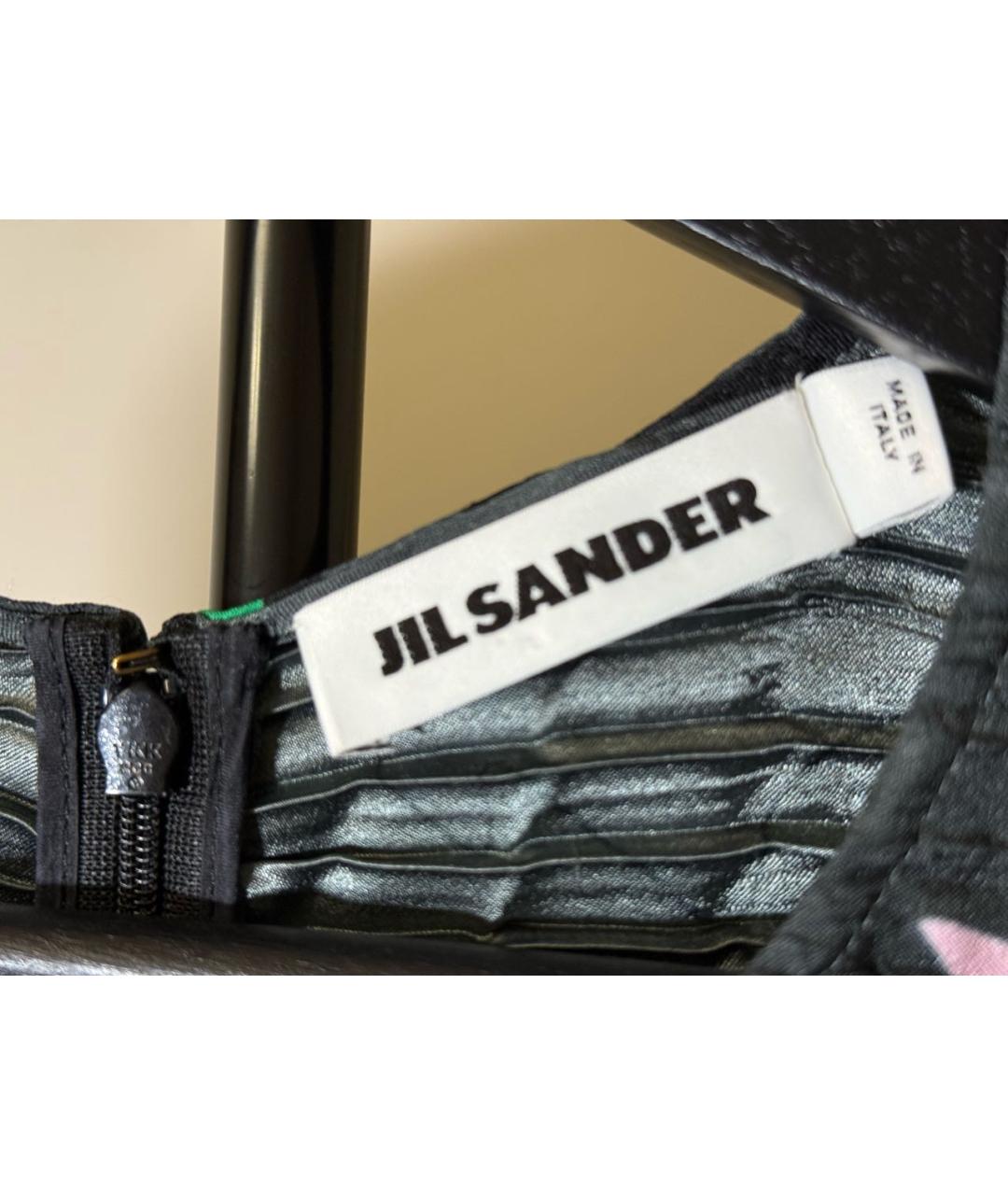 JIL SANDER Мульти полиэстеровое вечернее платье, фото 3