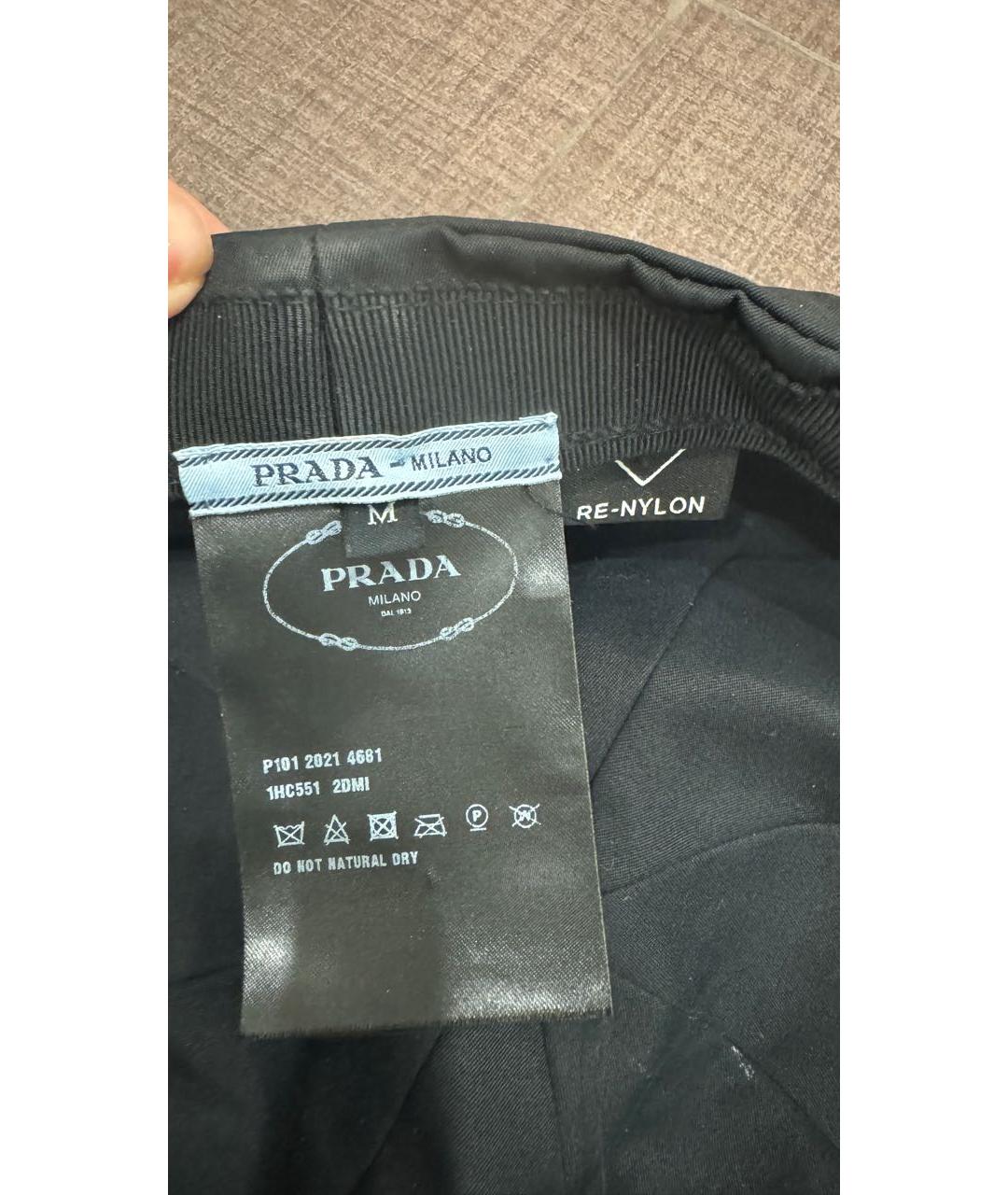 PRADA Черная синтетическая шапка, фото 3