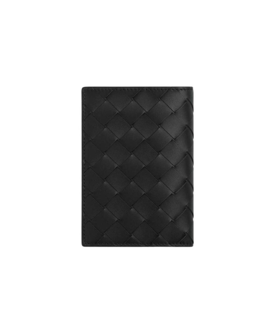 BOTTEGA VENETA Черный кожаный кошелек, фото 3