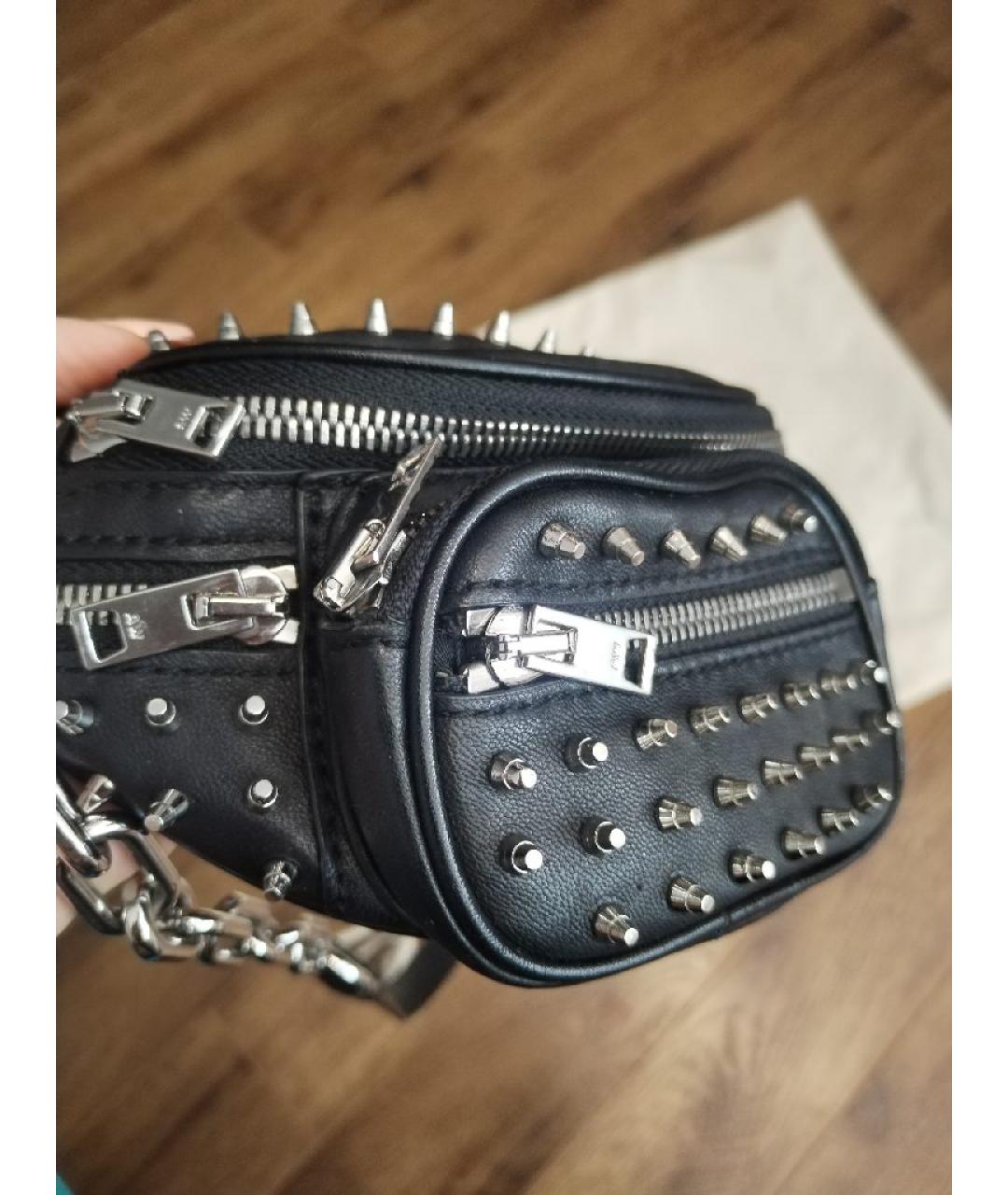 ALEXANDER WANG Черная кожаная поясная сумка, фото 5